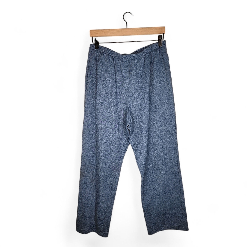Alfred Dunner At Ease Elastic Waist Pants in Heather Blue Size M
